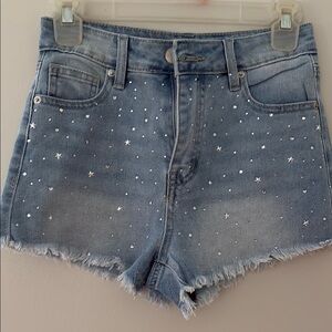 Rue21 Blue Jean Shorts with Rhinestone Embellishments